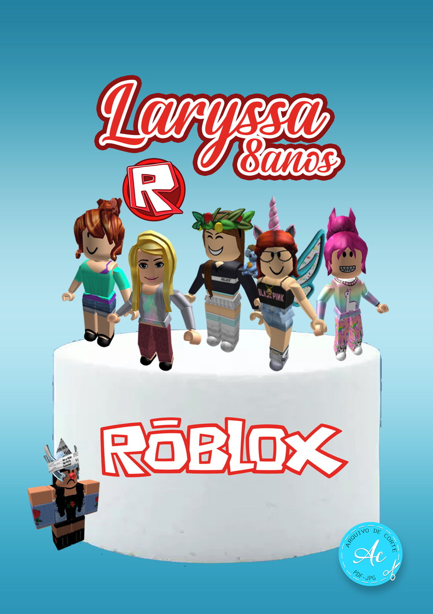 Arquivo De Corte Topo De Bolo Roblox Menina Pdf Topo De Bolo