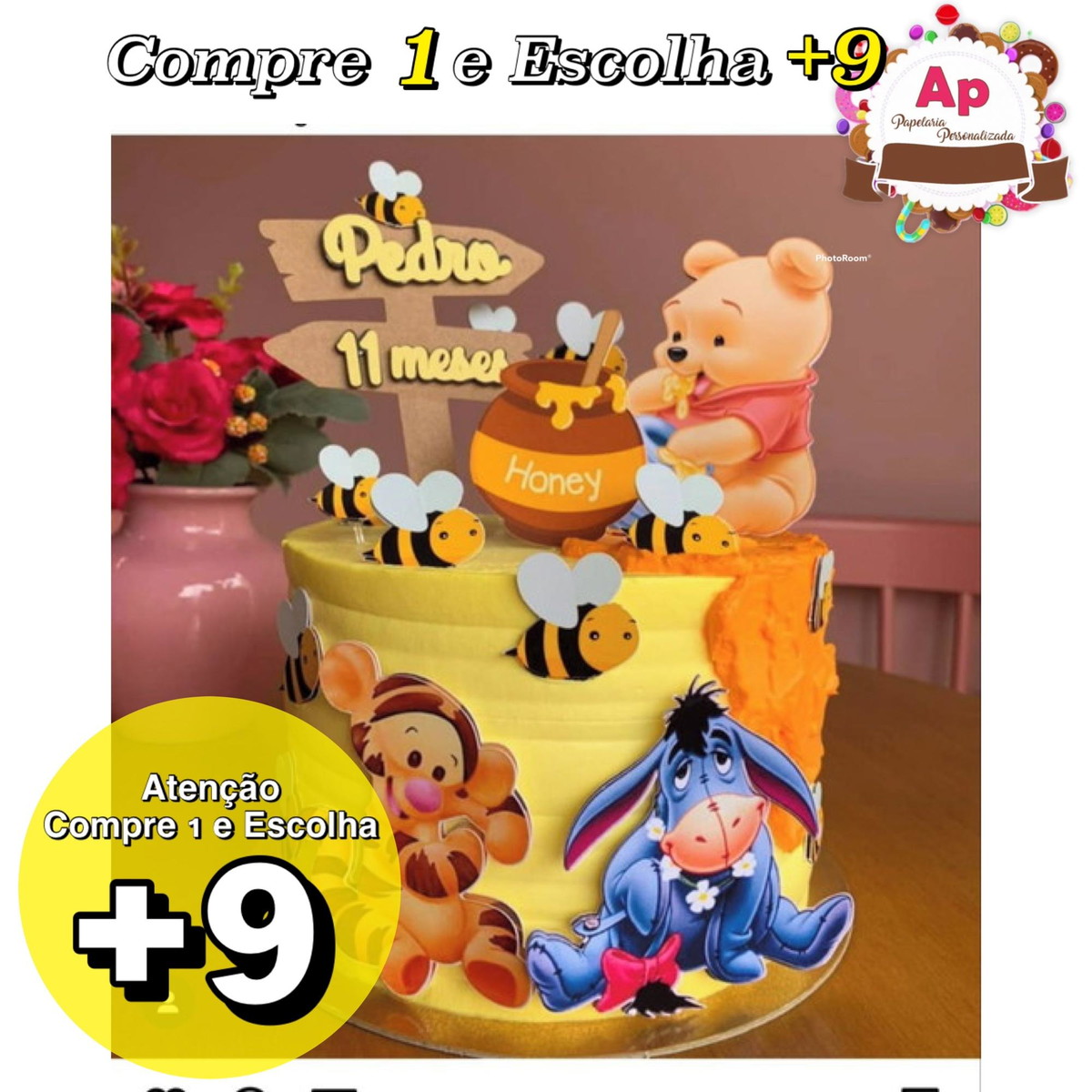 Arquivo De Corte Topo De Bolo Ursinho Pooh Baby Studio Topo De Bolo