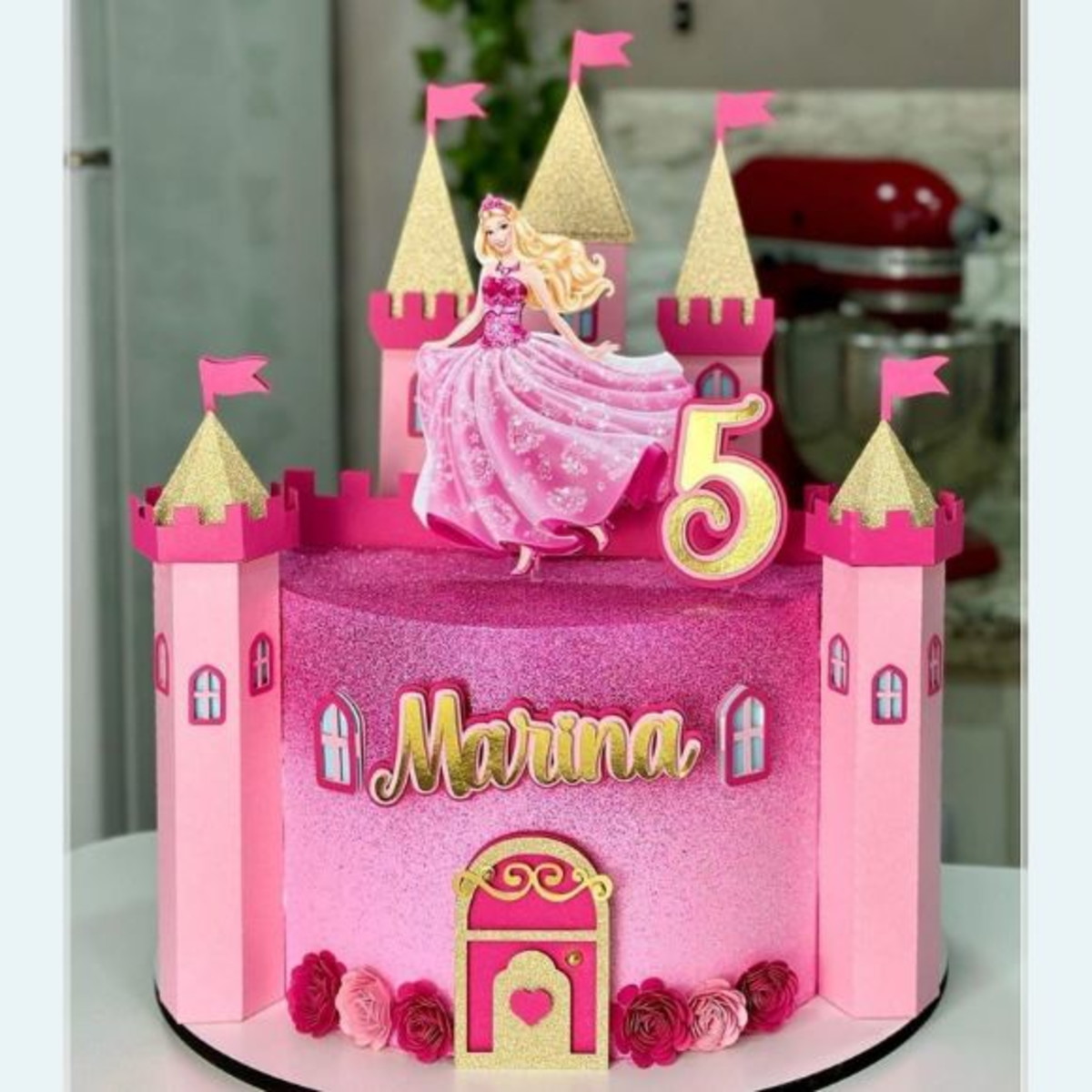 #2903 Arquivo de Corte Topo de Bolo Castelo da Barbie - Imagem 2