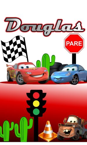 797 - Arquivo Digital Topo de Bolo Carros Disney