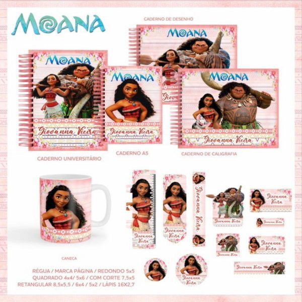 Arquivo Combo Volta as Aulas Moana PDF PNG