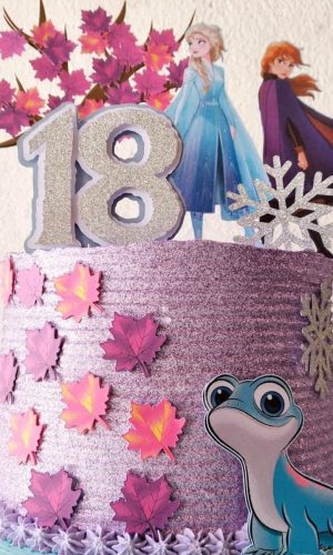 Arquivo Corte: Topo de Bolo Frozen 002