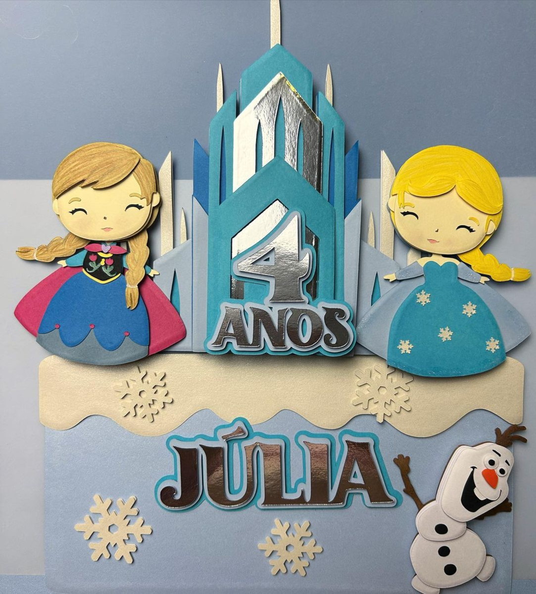 Arquivo Corte: Topo de Bolo Frozen 013