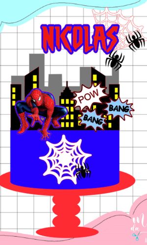 Arquivo Corte: Topo de Bolo Homem Aranha 005