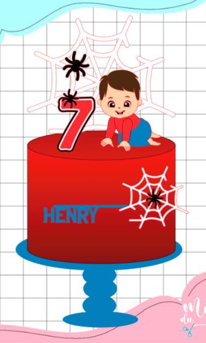 Arquivo Corte: Topo de Bolo Homem Aranha 010
