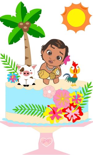 Arquivo Corte: Topo de Bolo Moana 001