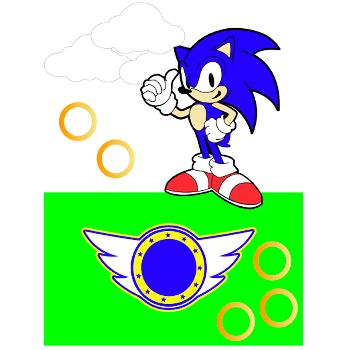 Arquivo Corte: Topo de Bolo Sonic 002