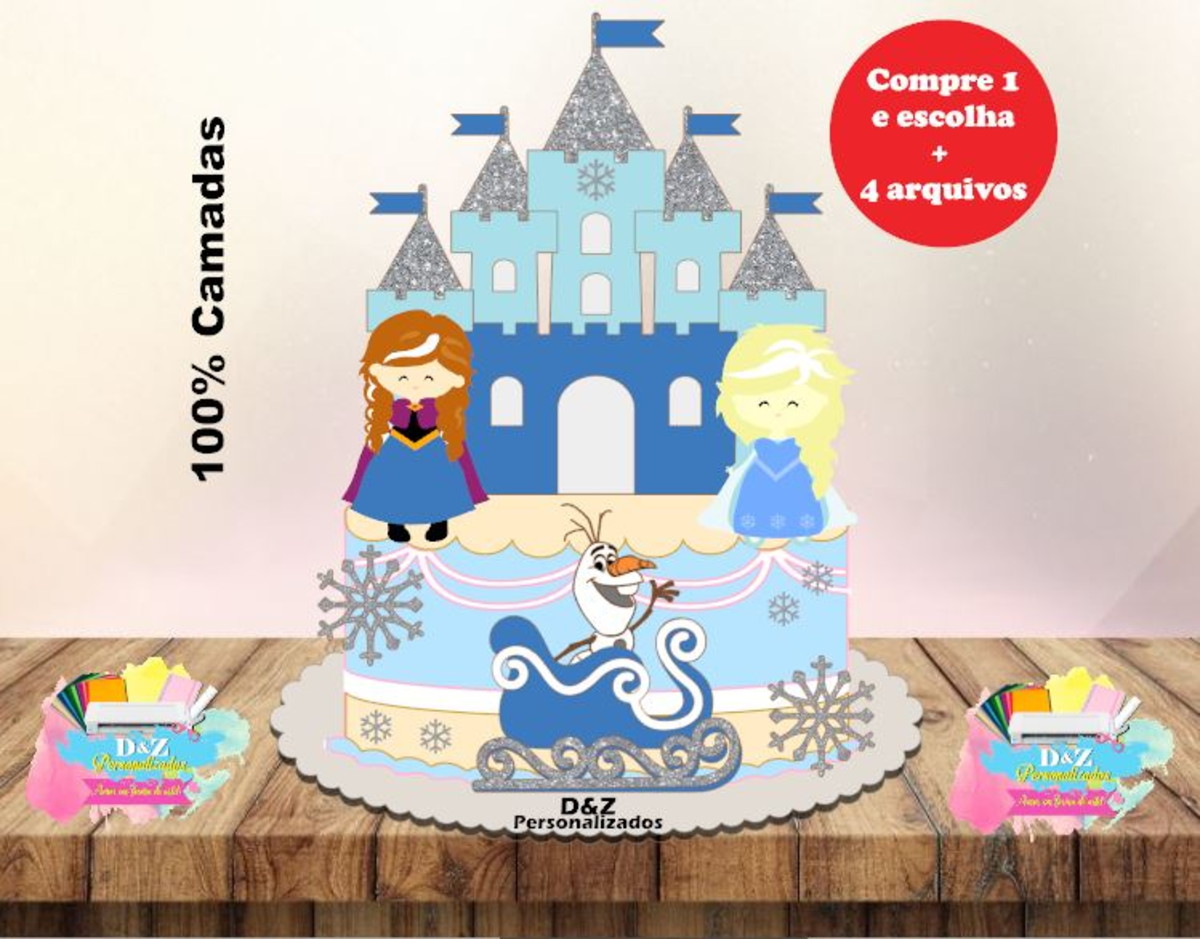 Arquivo Corte - Topo Frozen 1 (camadas) -cod-923