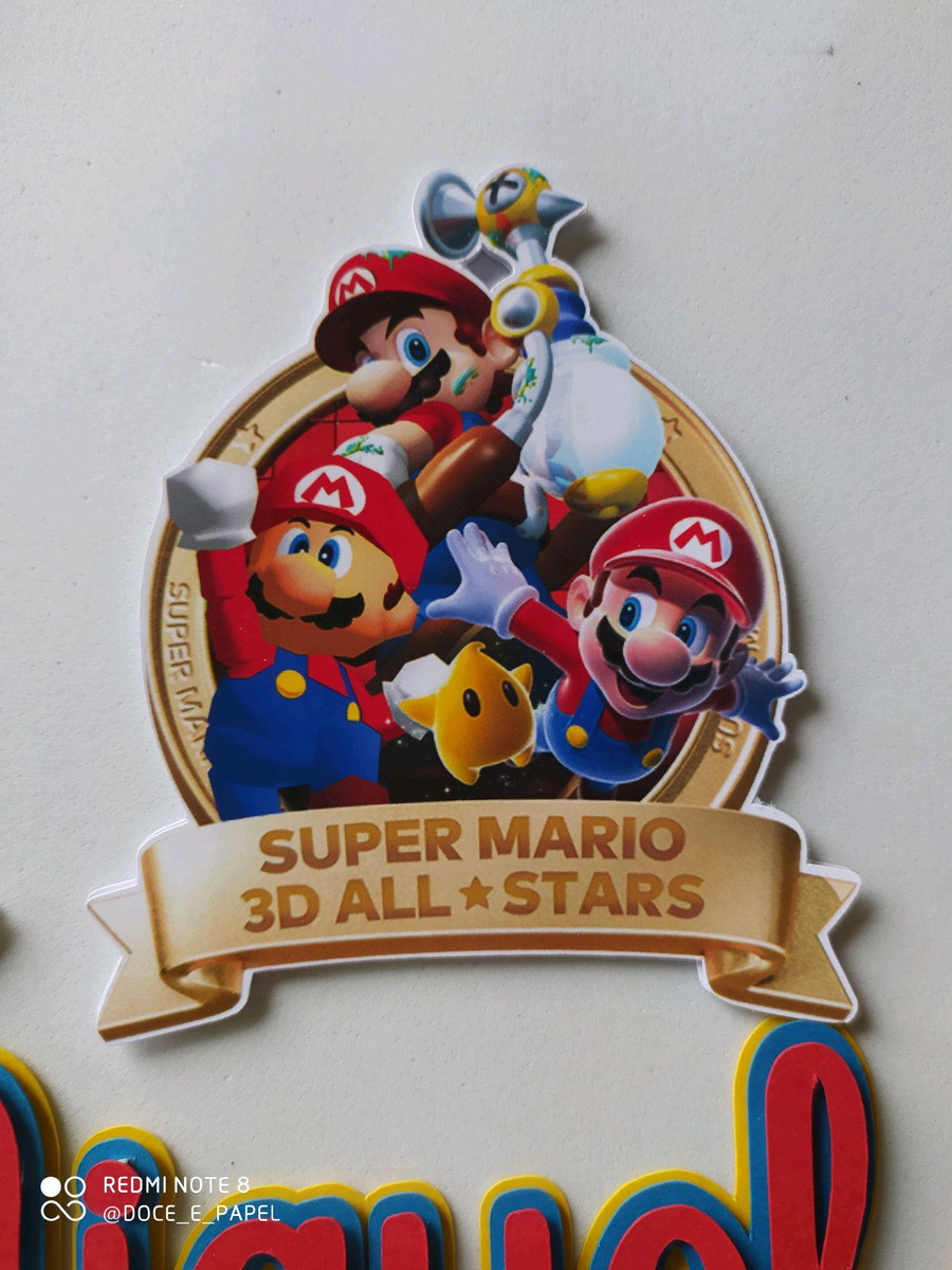 Arquivo corte topo super Mário Star+ brinde - Imagem 2