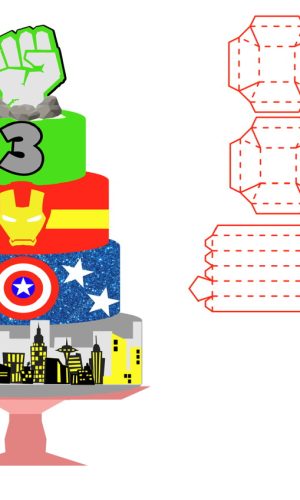 Kit com 5 arquivos de corte: 01-VINGADORES (100% em camadas)