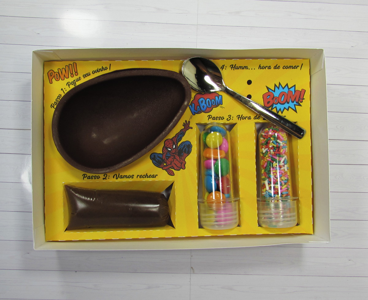 Arquivo de corte caixa ovo de colher Homem aranha 100 - Imagem 2