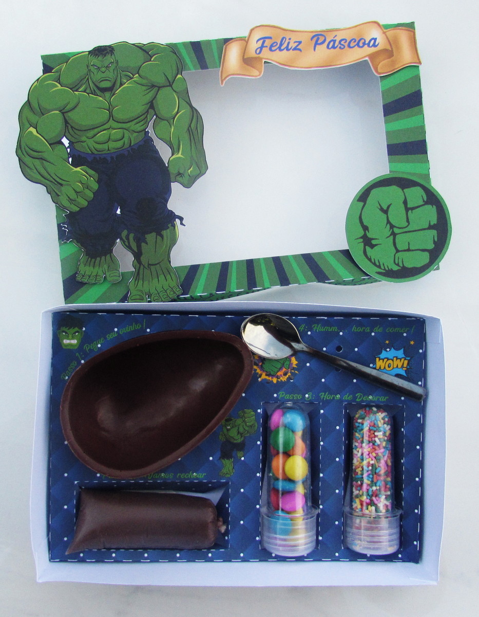 Arquivo de corte caixa ovo de colher Hulk 102 - Imagem 3