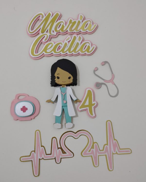 Arquivo De Corte Em Camadas Topo De Bolo Médica Enfermeira