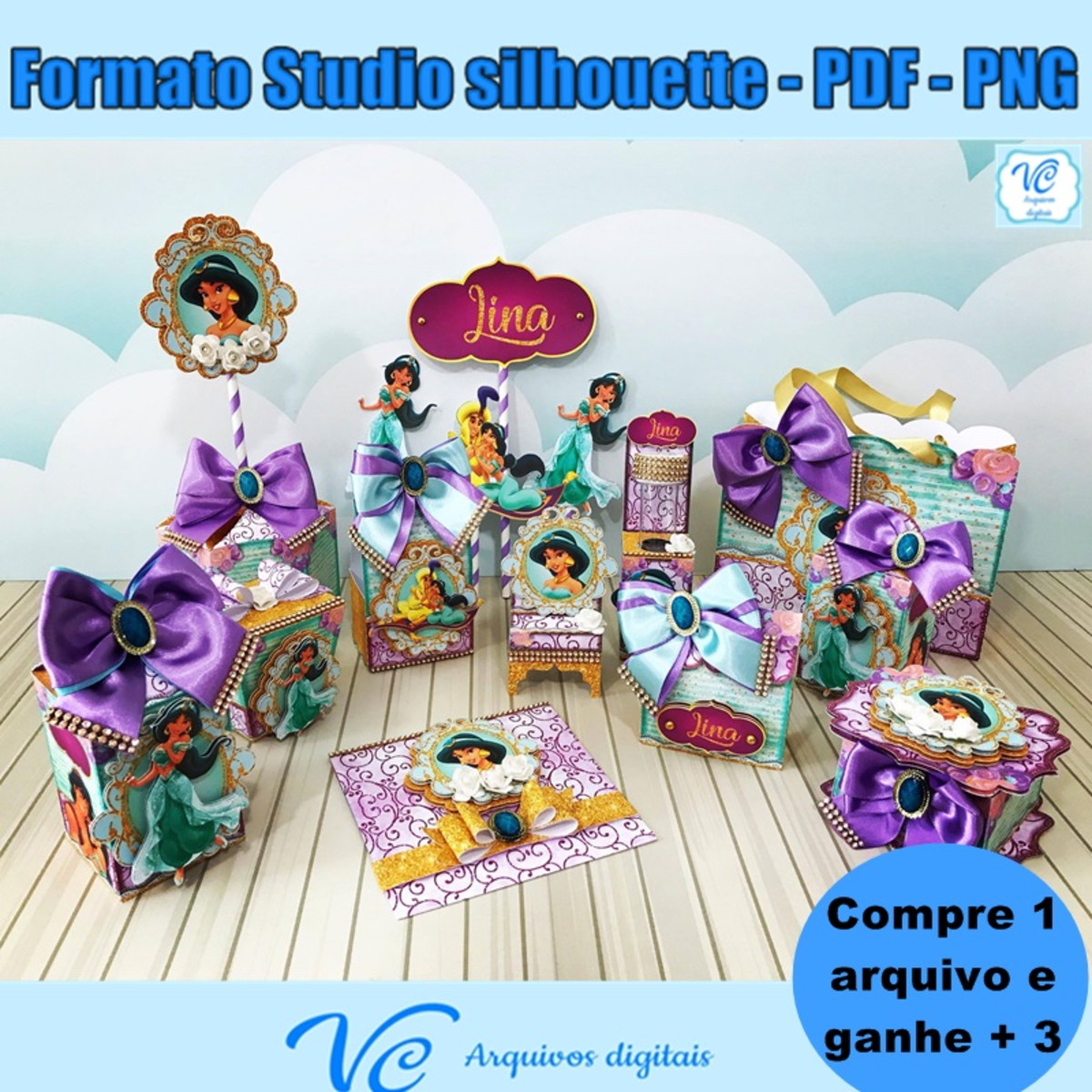 arquivo de corte Jasmine -1- STUDIO, PDF E PNG COD:519