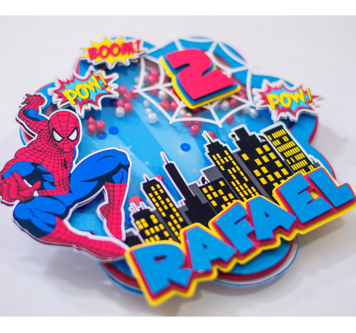 Arquivo de Corte Shaker Topo de Bolo Homem Aranha