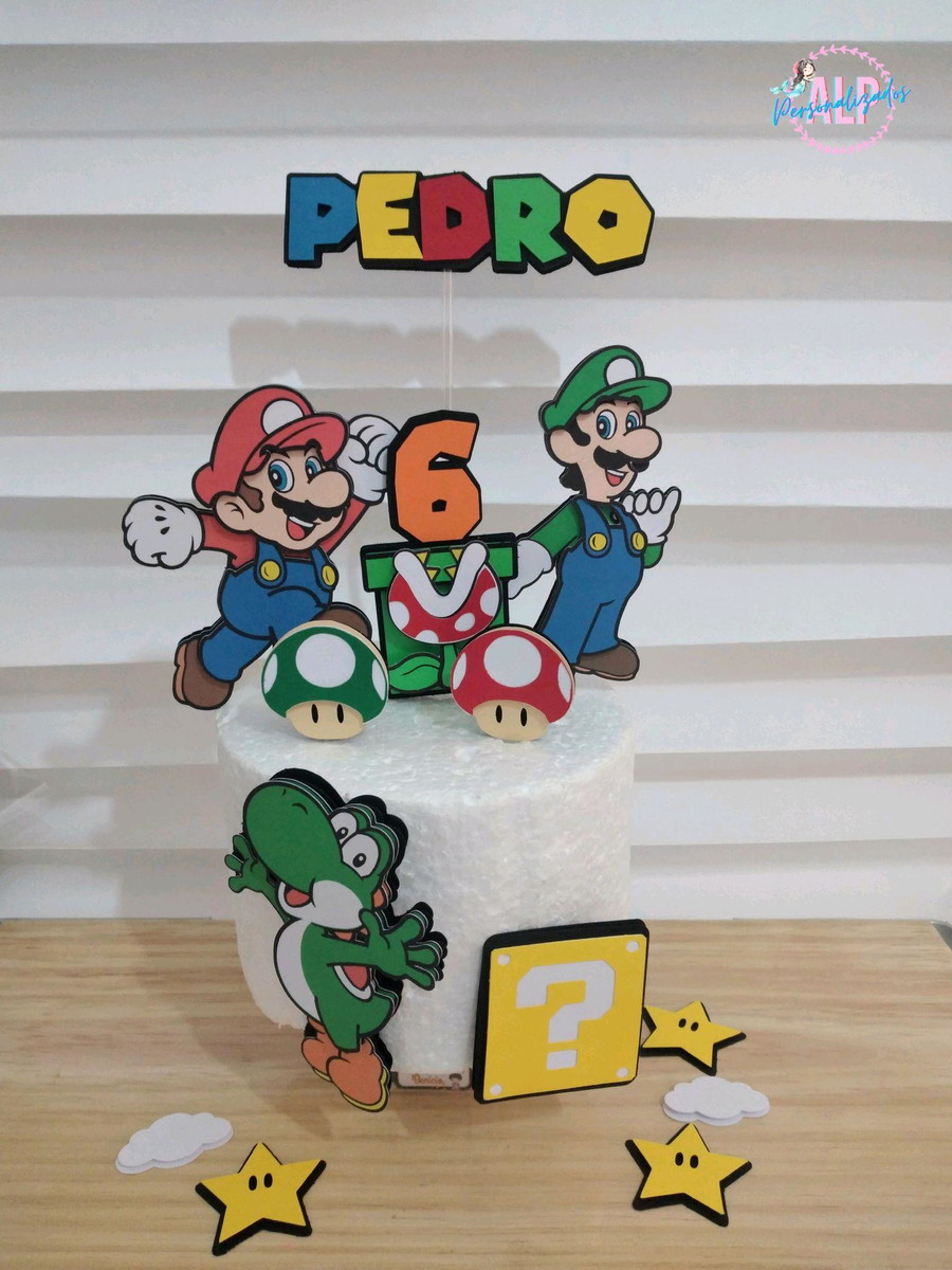 Arquivo de Corte Topo Bolo Super Mario Camadas - Imagem 2
