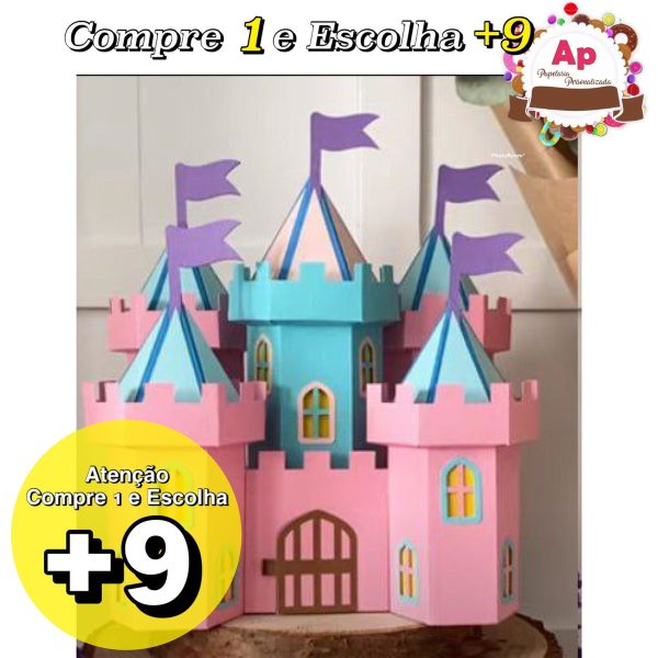 Arquivo de Corte Topo Castelo 3d Torres - Studio e Svg