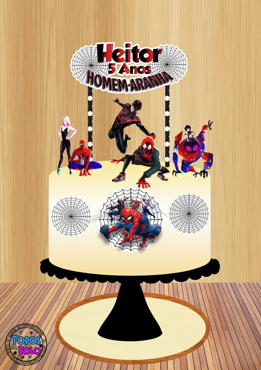 Arquivo de Corte Topo de Bolo Aranhaverso