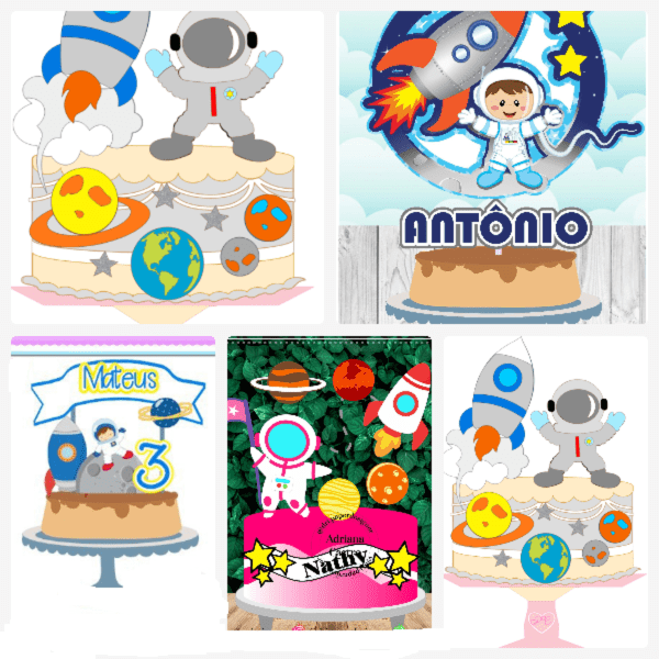 Arquivo de Corte Topo de Bolo - Astronauta - Image 3