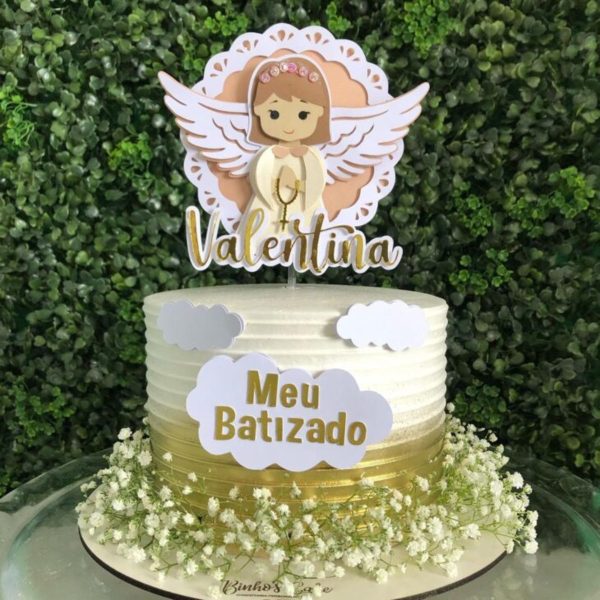 Arquivo de Corte Topo de Bolo Batizado em Camadas 949