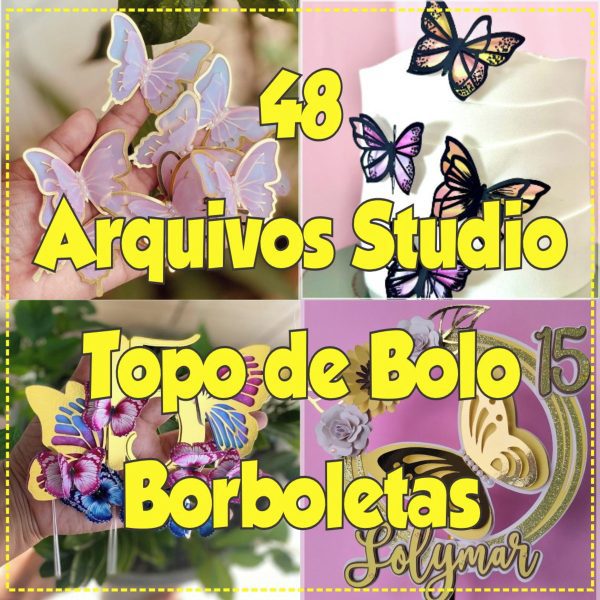 Arquivo de Corte Topo de Bolo Borboletas