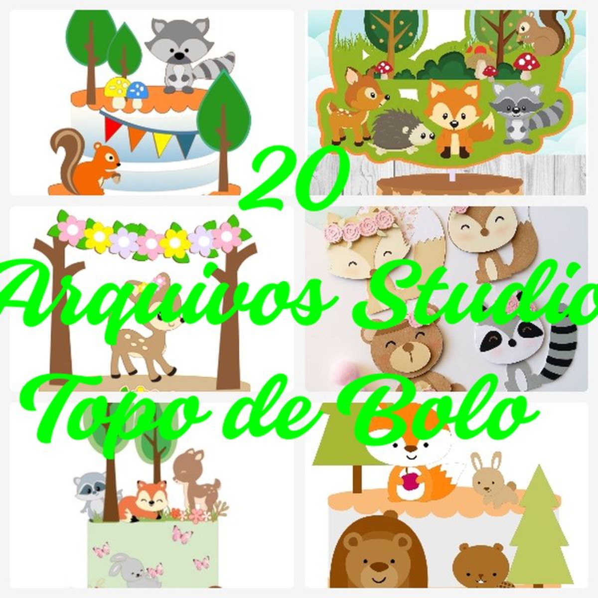 Arquivo de Corte Topo de Bolo - Bosque - Imagem 3