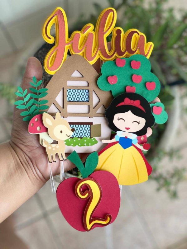 Arquivo de Corte - Topo de Bolo (Branca de Neve) 1