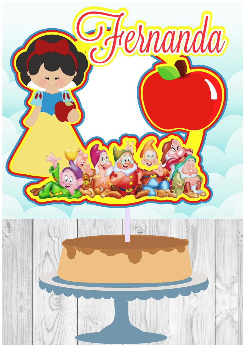 10 Arquivo Por R$ 10,00 Topo de Bolo Branca de Neve