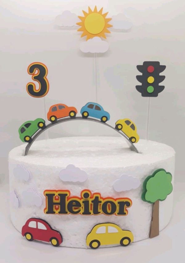 Arquivo De Corte Topo De Bolo Carrinhos Camadas