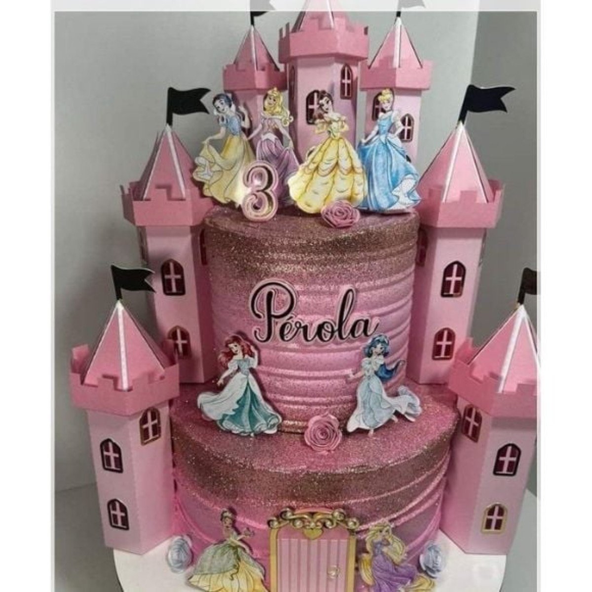 Arquivo de Corte Topo de Bolo Castelo de Princesas #2901 - Imagem 2