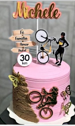 Arquivo de Corte Topo de Bolo Ciclista Studio +brinde