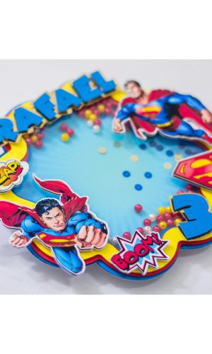 Arquivo de Corte Topo de Bolo Circular Super Homem #2793