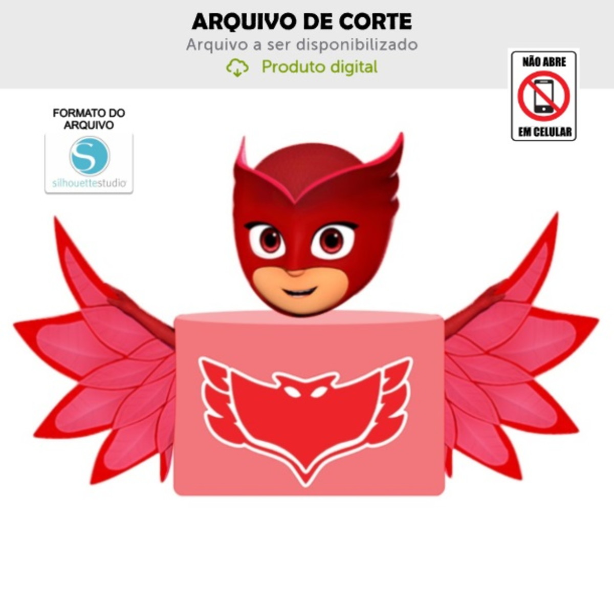 Arquivo de Corte Topo de Bolo Corujita