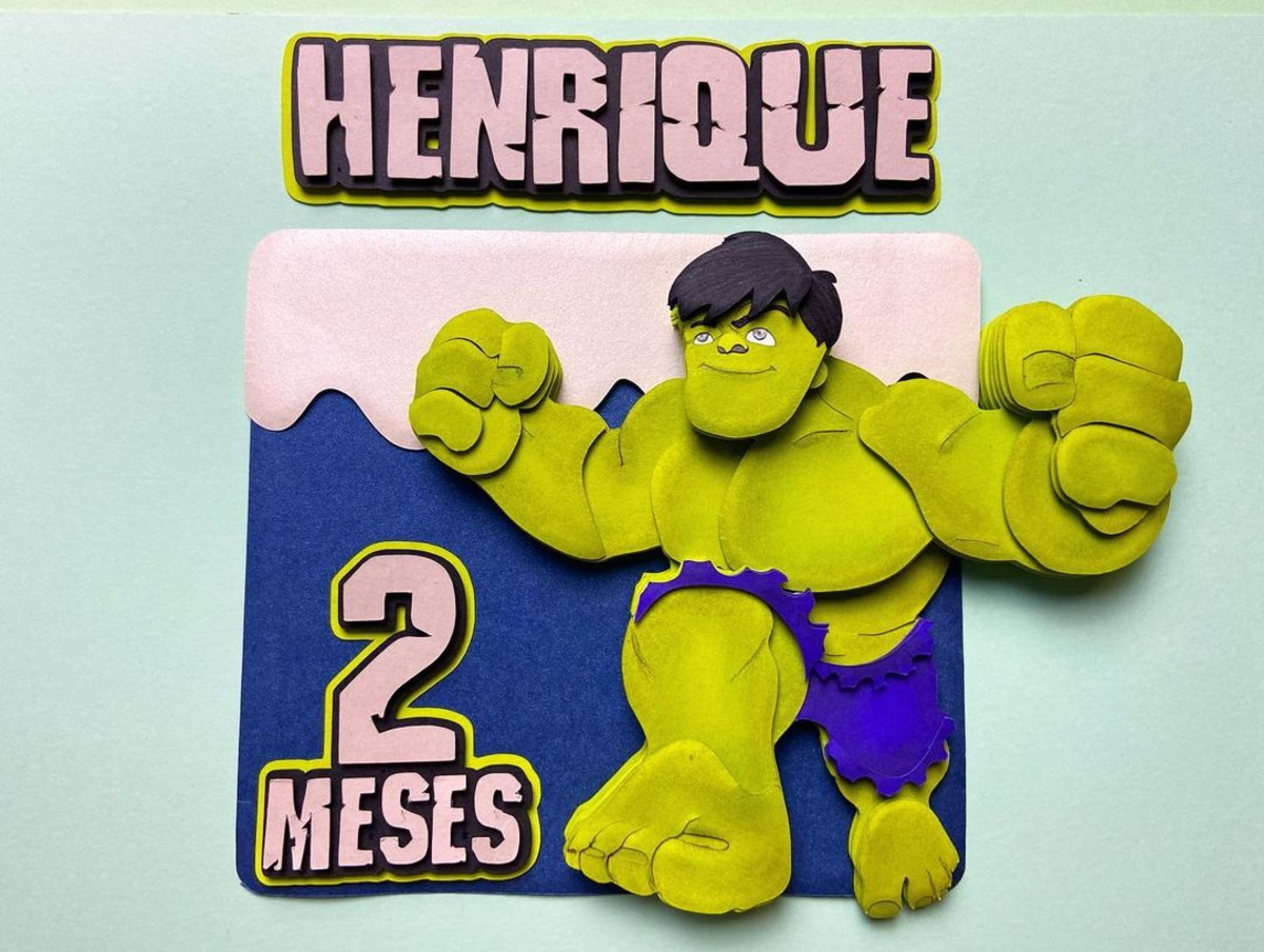 Arquivo de Corte: Topo de Bolo em Camadas Hulk 003