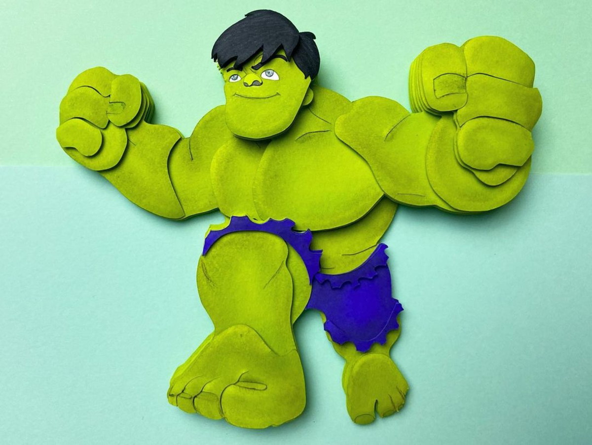 Arquivo de Corte: Topo de Bolo em Camadas Hulk 003 - Imagem 2