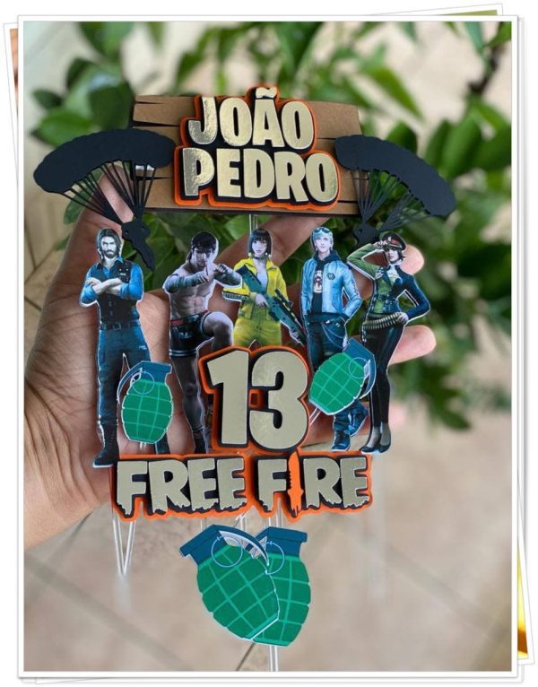 Arquivo de Corte Topo de Bolo Free Fire