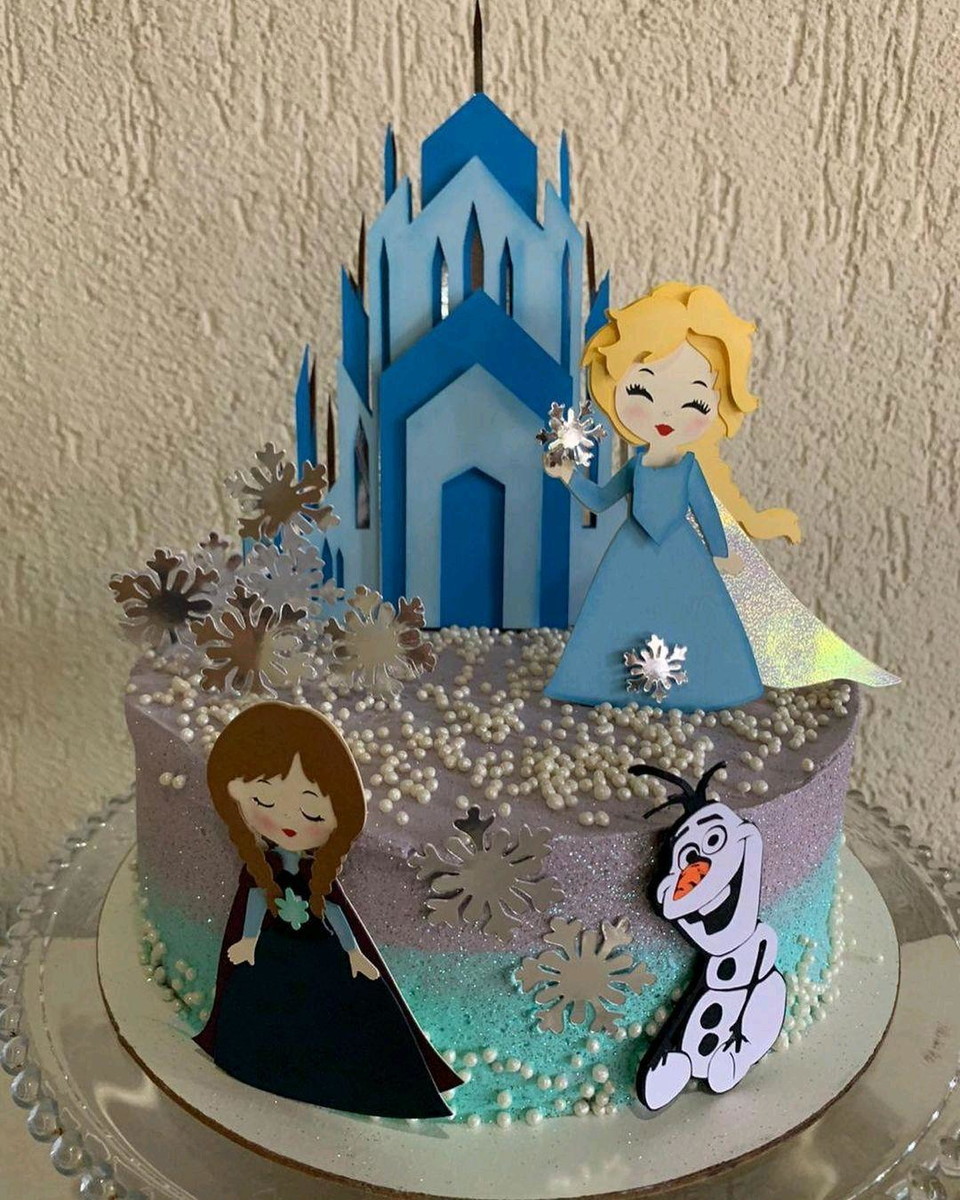 Arquivo de Corte Topo de Bolo Frozen em Camadas