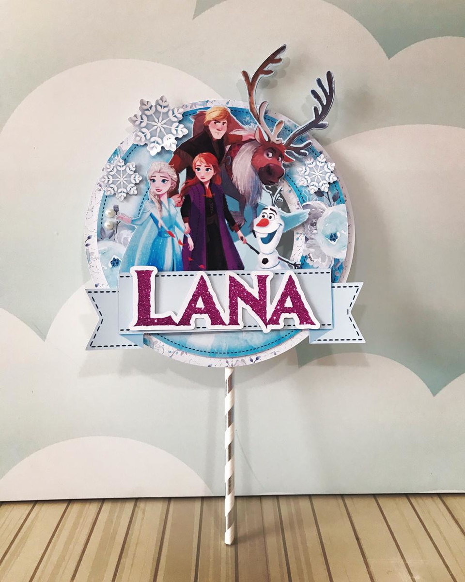 Arquivo De Corte Topo De Bolo Frozen - Studio E Pdf - Imagem 2