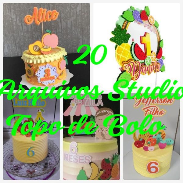 Arquivo de Corte Topo de Bolo - Frutas - Image 2