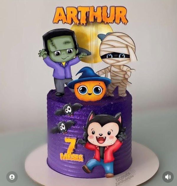Arquivo de Corte Topo de Bolo Halloween