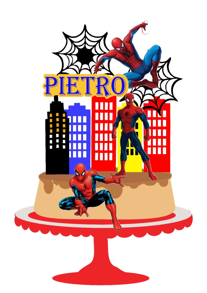 Arquivo de corte Topo de Bolo Homem Aranha 07