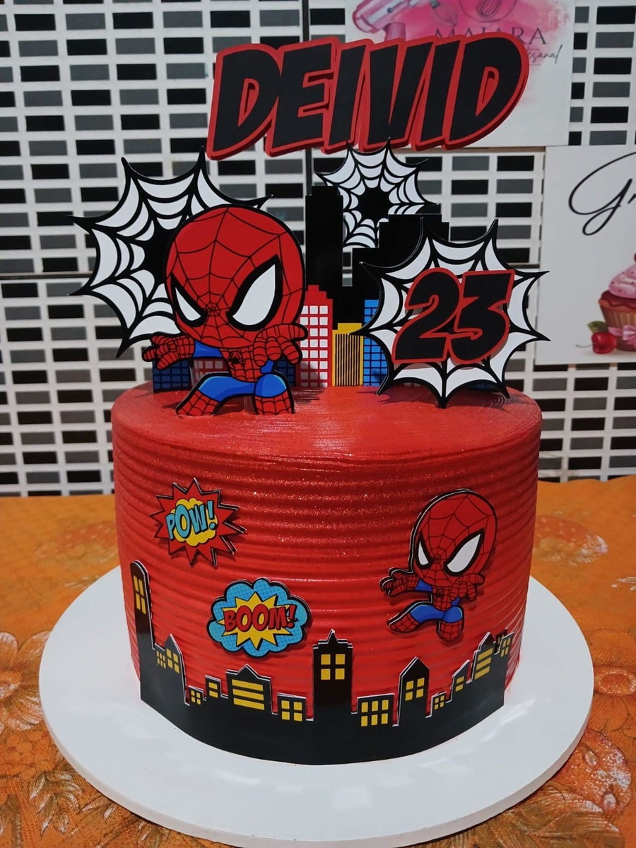 Arquivo de Corte Topo de Bolo Homem Aranha 1 - Imagem 2