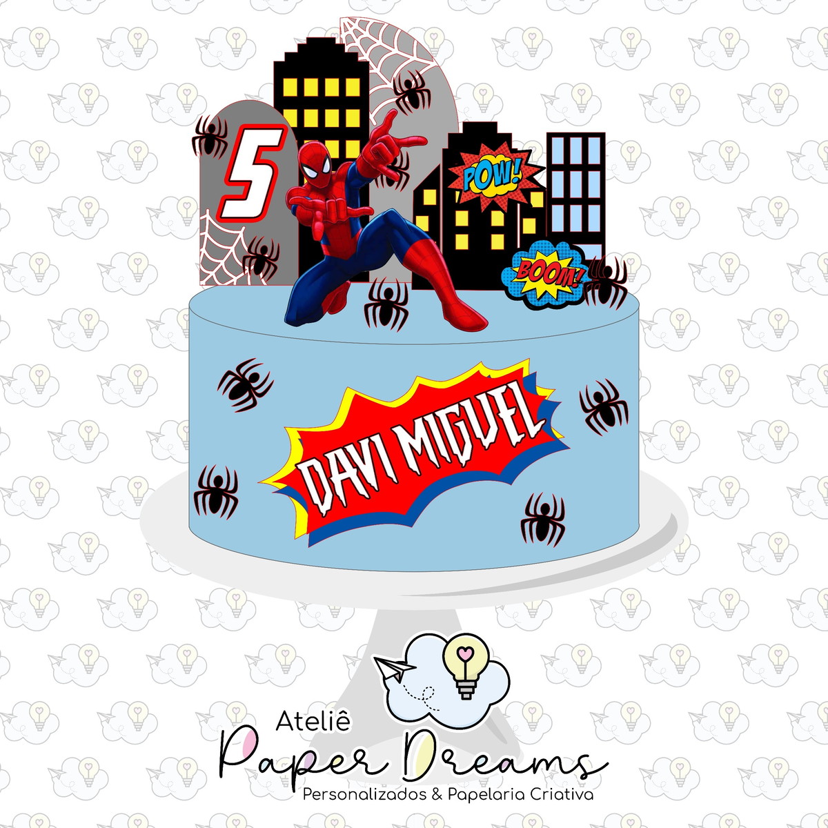 Arquivo de Corte Topo de Bolo - Homem Aranha 3