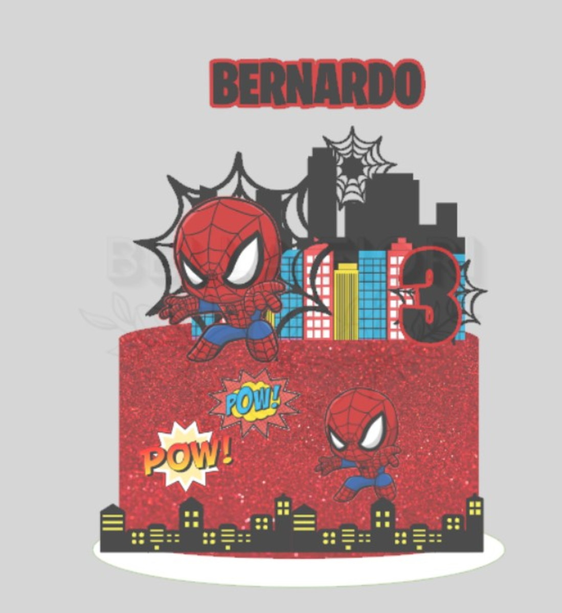 Arquivo de Corte Topo de Bolo Homem Aranha 35b - Bf