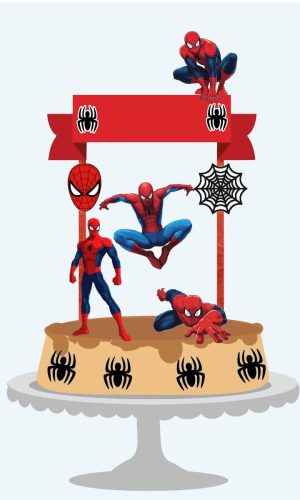 Arquivo de Corte - Topo de Bolo Homem Aranha 6
