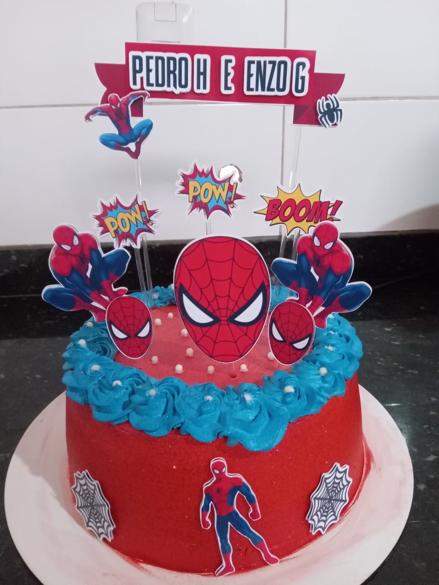 Arquivo de Corte Topo de Bolo Homem Aranha - Imagem 3