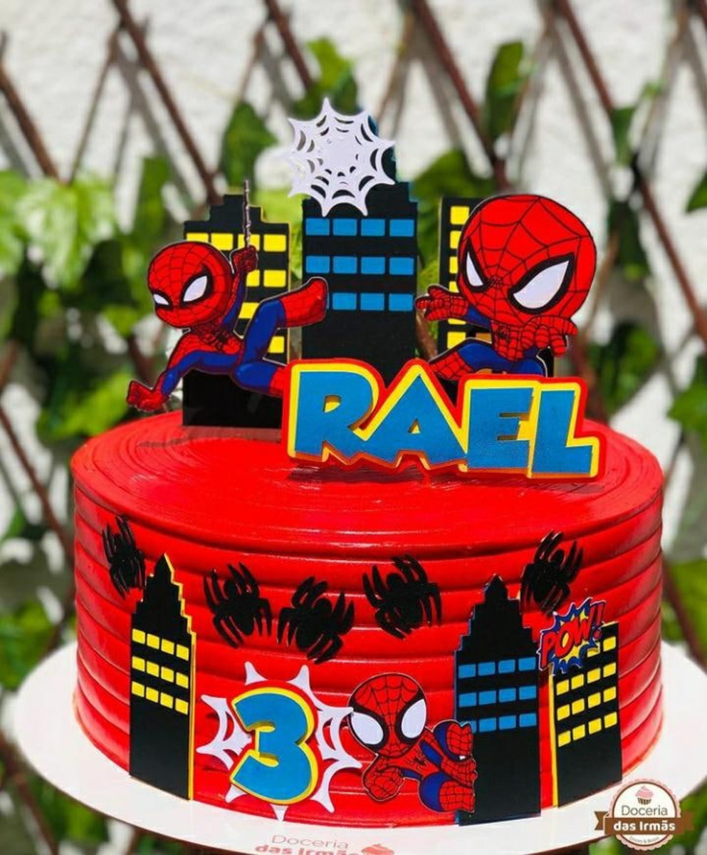 Arquivo de Corte - Topo de Bolo Homem Aranha