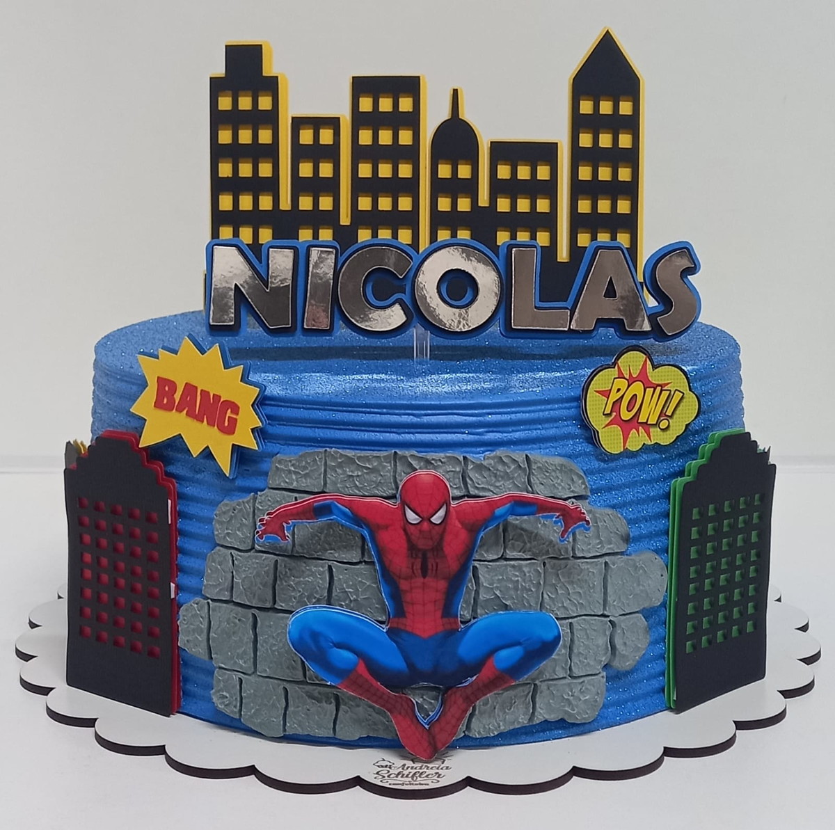 Arquivo de Corte - Topo de Bolo Homem Aranha