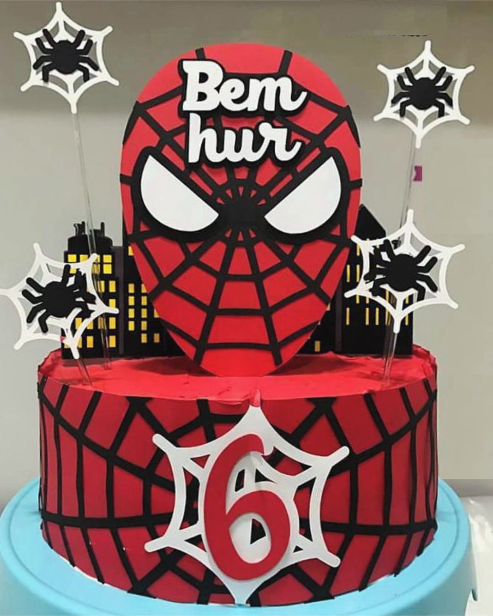 Arquivo de Corte - Topo de Bolo Homem Aranha