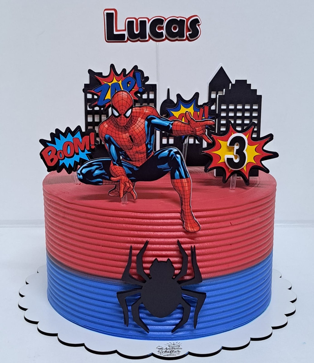 Arquivo de Corte - Topo de Bolo Homem Aranha